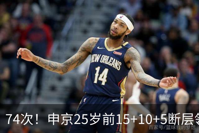 74次！申京25岁前15+10+5断层领跑火箭队史
